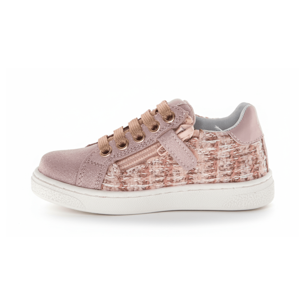 Naturino Girls (Sizes 27 - 32) Pinn Zip Pink Tweed - 1100846 - Tip Top Shoes of New York