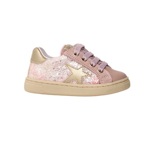 Naturino Girl's (Sizes 27 - 32) Pinn Zip Pink/Gold/Glitter - 1093857 - Tip Top Shoes of New York