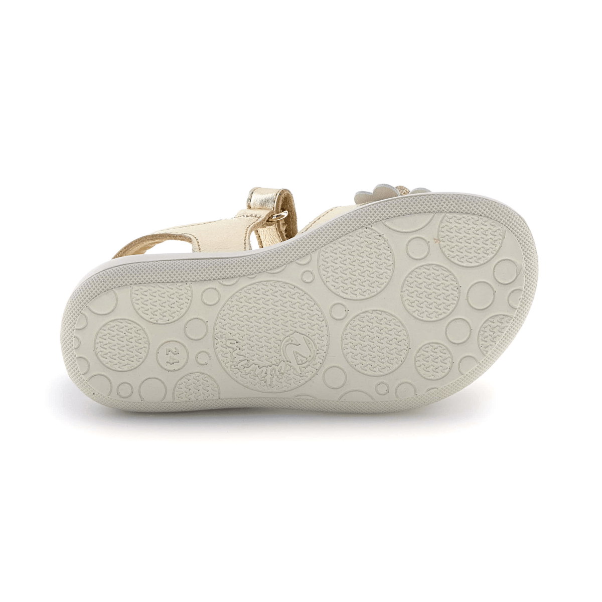 Naturino Girls (Sizes 27 - 32) Salya Metallic Gold/Glitter Flowers - 1106223 - Tip Top Shoes of New York