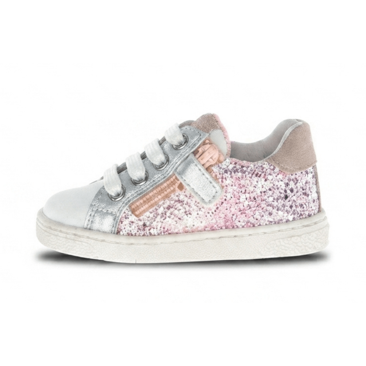 Naturino Girls (Sizes 27-33) Pinn Zip Pink Glitter/Silver/Purple Star - 1112908 - Tip Top Shoes of New York