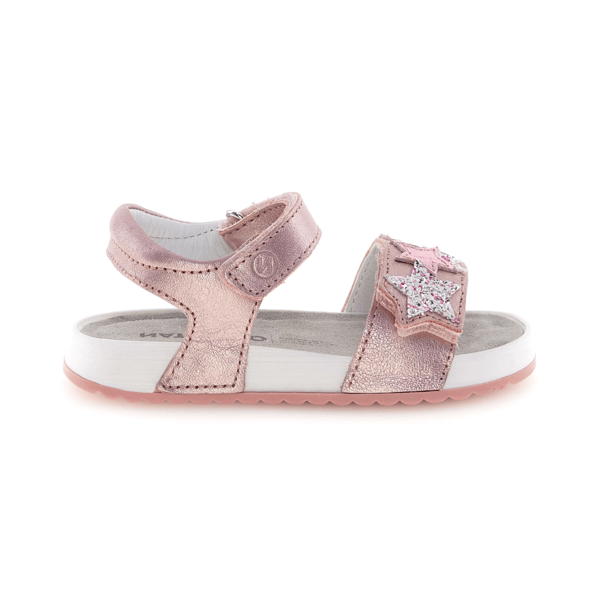 Naturino Girls (Sizes 27 - 34) Dendix Rose Gold Metallic/Glitter Stars - 1106232 - Tip Top Shoes of New York