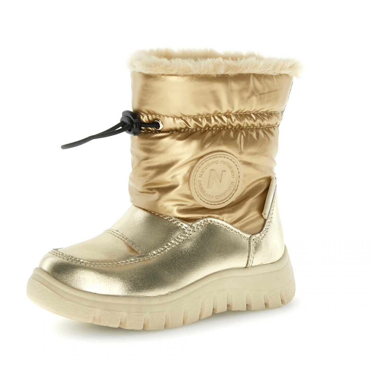 Naturino Girls (Sizes 27-35) Varna Platinum Gold Waterproof - 1112958 - Tip Top Shoes of New York