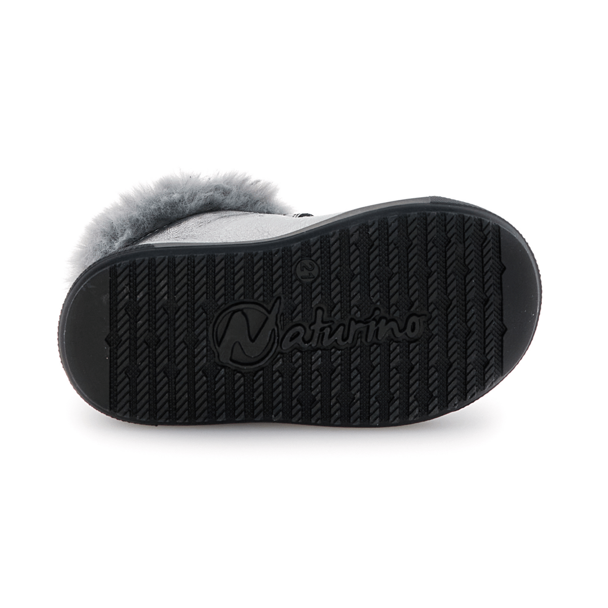 Naturino Girls' (Sizes 28 - 32) Dellen VL Silver Pebbled Leather Waterproof - 1100074 - Tip Top Shoes of New York