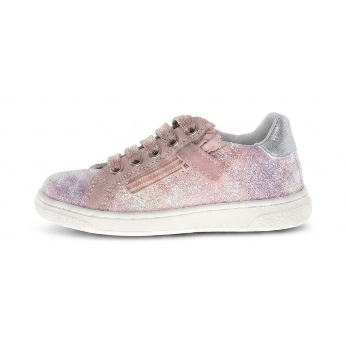 Naturino Girls (Sizes 28-33) Pinn Zip Pink Suede/Multicolor Glitter - 1106341 - Tip Top Shoes of New York