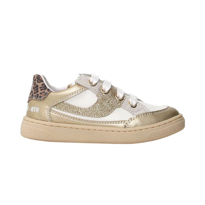 Naturino Girl's (Sizes 29 - 32) Picho White/Gold Sneaker - 1087960 - Tip Top Shoes of New York