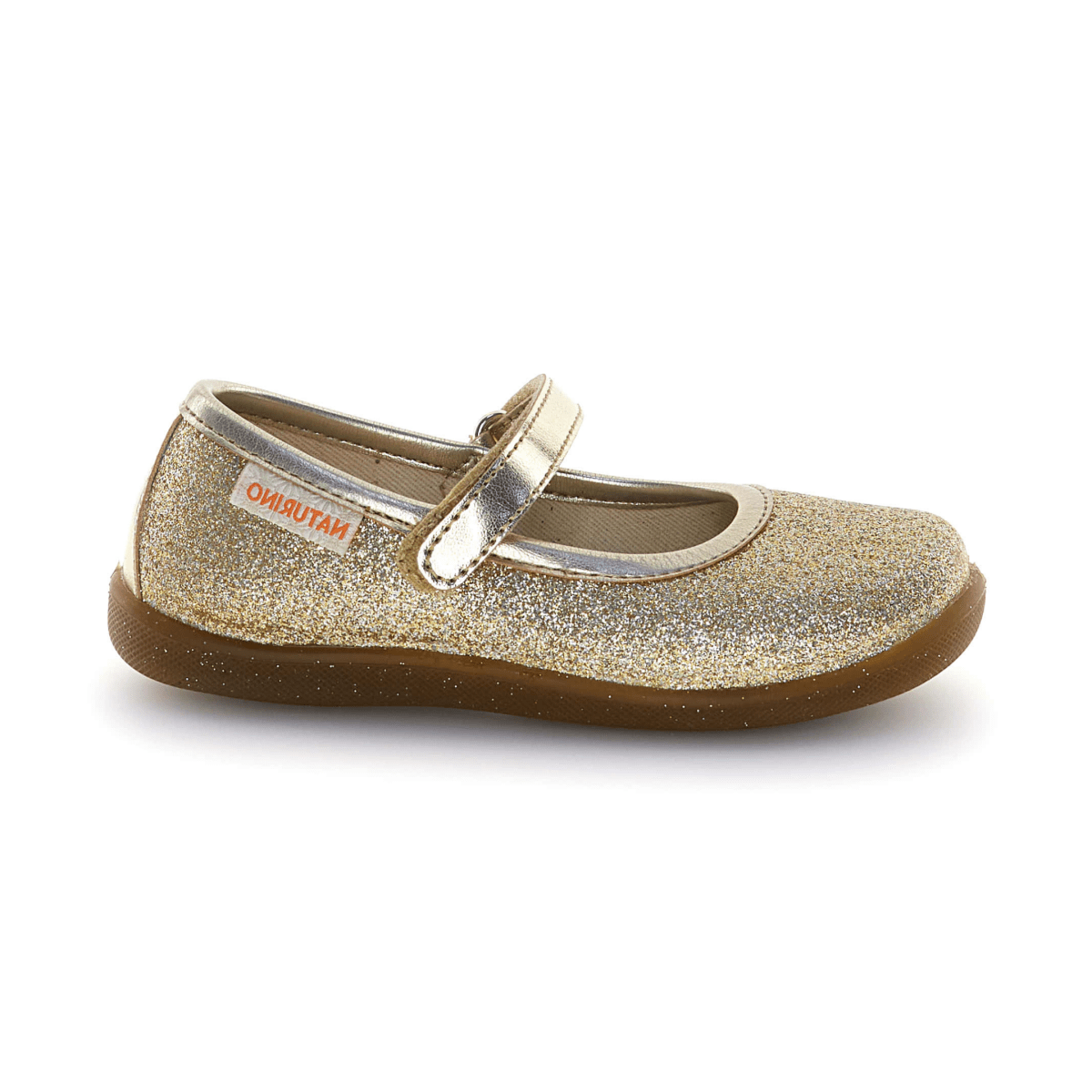 Naturino Girls (Sizes 30 - 33) Pavia Gold Glitter Mary Jane - 1106411 - Tip Top Shoes of New York
