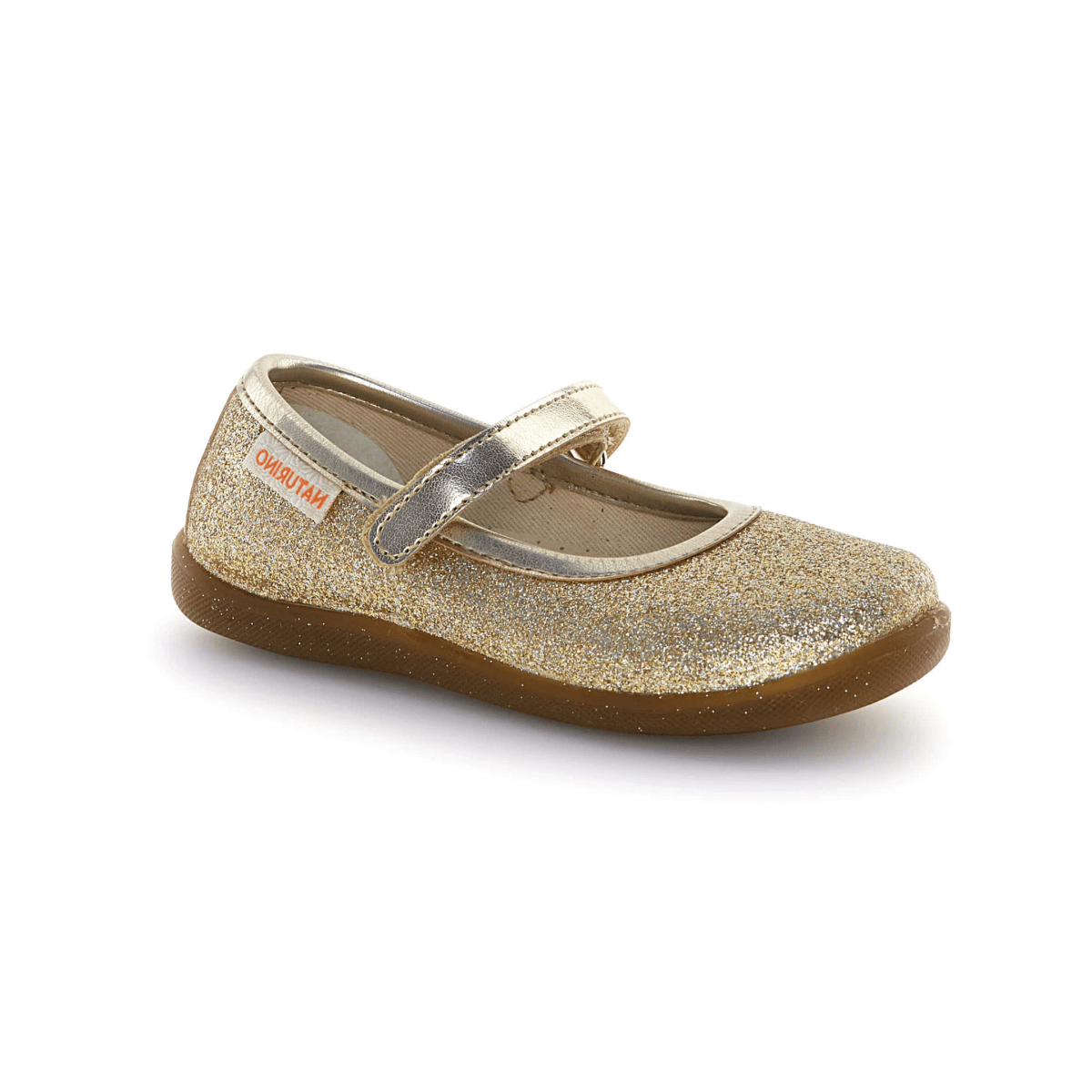 Naturino Girls (Sizes 30 - 33) Pavia Gold Glitter Mary Jane - 1106411 - Tip Top Shoes of New York
