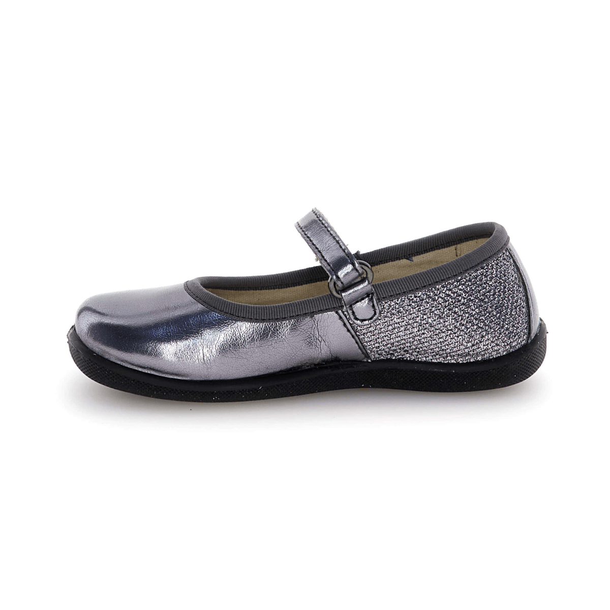 Naturino Girls' (Sizes 30 - 34) Frollik Acciaio Patent/Sparkle - 1100722 - Tip Top Shoes of New York