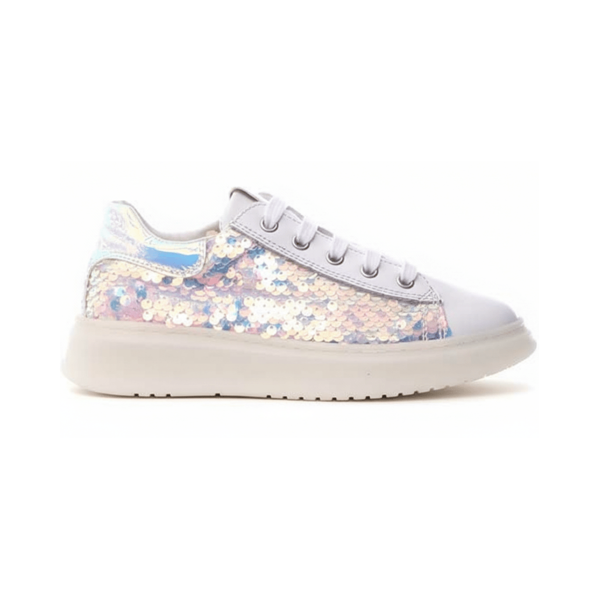 Naturino Girls (Sizes 33 - 35) Porter Zip 07 White Sequins - 957457 - Tip Top Shoes of New York