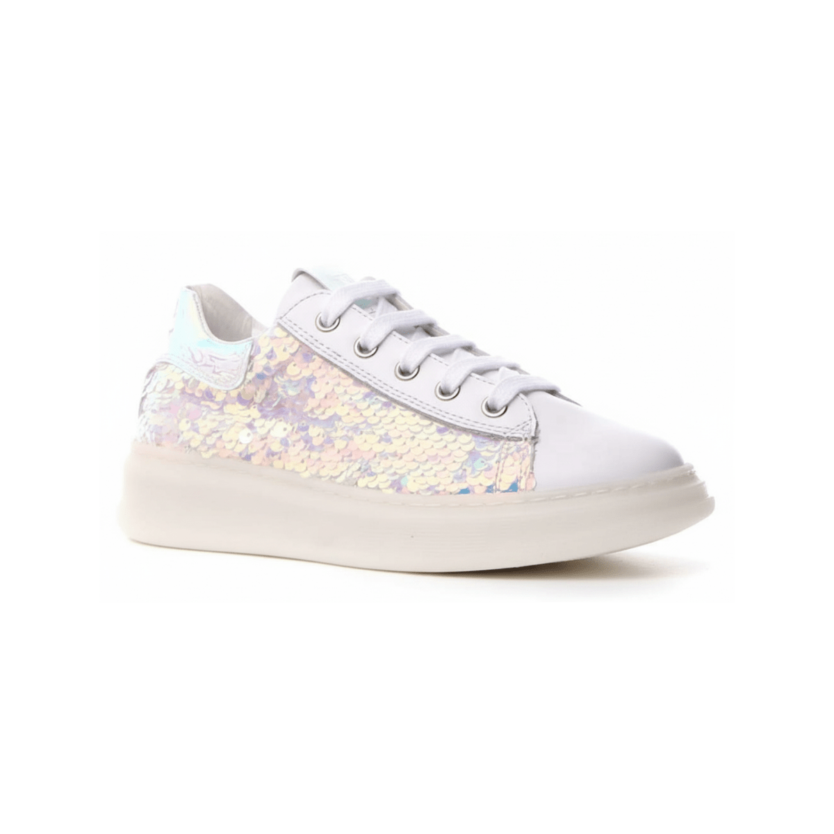 Naturino Girls (Sizes 33 - 35) Porter Zip 07 White Sequins - 957457 - Tip Top Shoes of New York