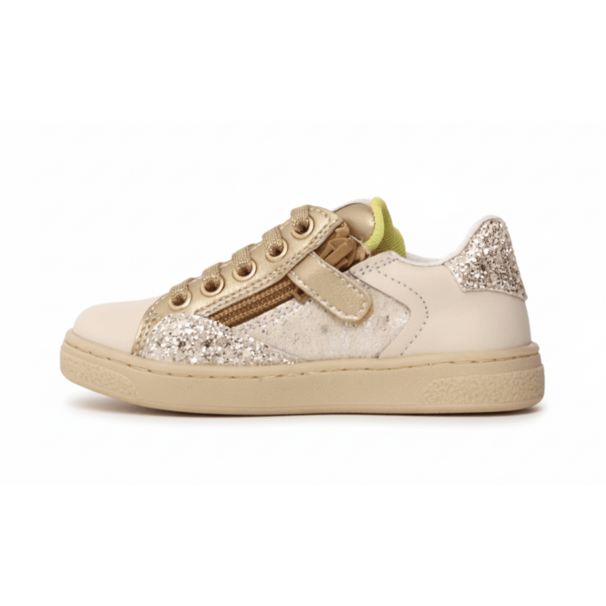 Naturino Girls (Sizes 33 - 35) Quar Zip Milk/Platinum/Glitter - 1093854 - Tip Top Shoes of New York