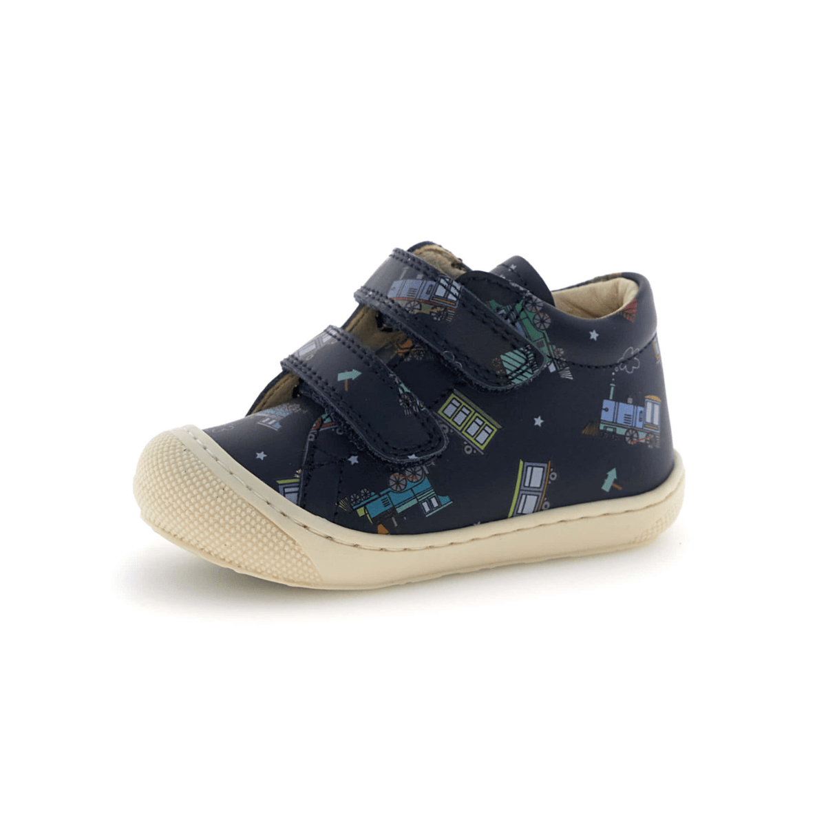 Naturino Toddlers Cocoon VL Navy Train Print Velcro - 1105880 - Tip Top Shoes of New York