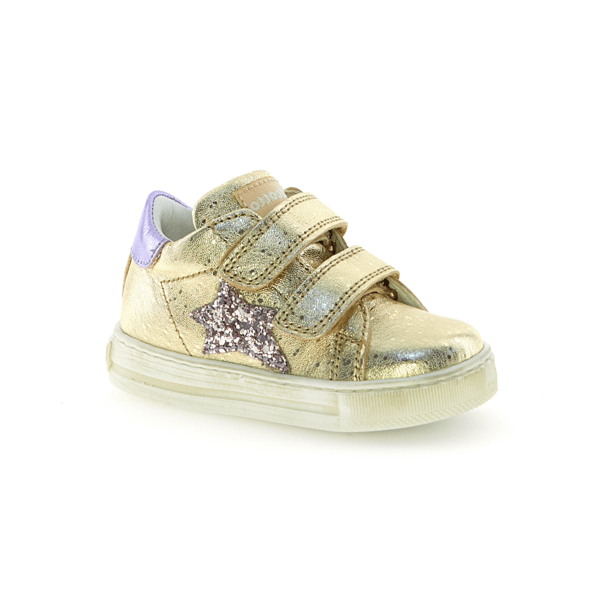 Naturino Toddlers' Falcotto Sasha VL Metallic Gold/Purple Star - 1100536 - Tip Top Shoes of New York