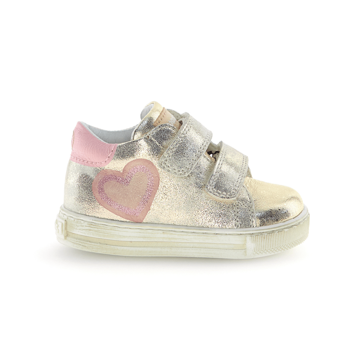 Naturino Toddlers' Falcotto Twille VL Gold/Pink Heart - 1100574 - Tip Top Shoes of New York