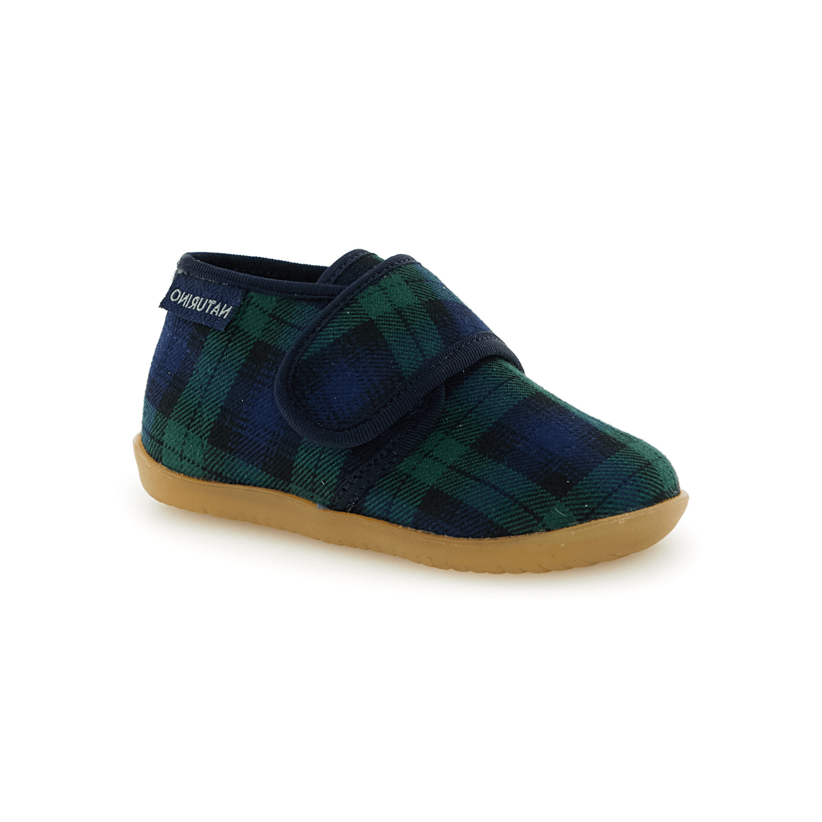 Naturino Toddlers' Home Blackwatch Plaid Blue/Green Fabric Slipper - 1100522 - Tip Top Shoes of New York