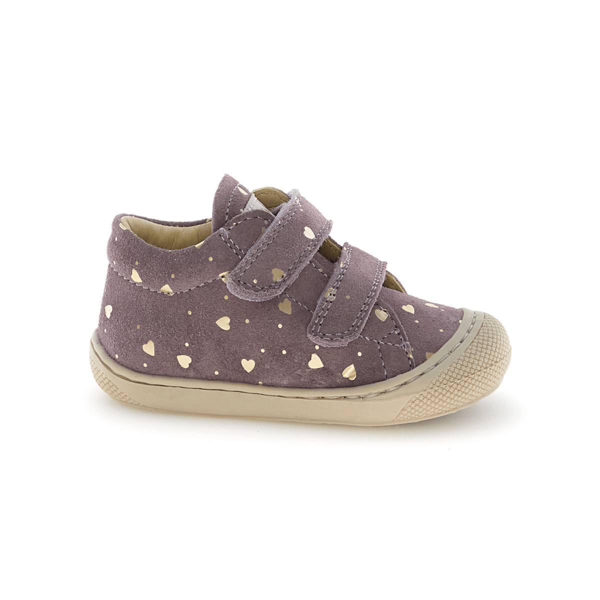Naturino Toddler's (Sizes 19 - 22) Cocoon VL Gold Hearts/Magnolia Suede - 1099838 - Tip Top Shoes of New York