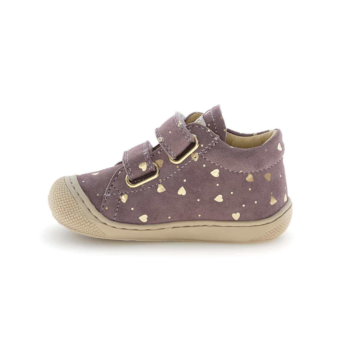 Naturino Toddler's (Sizes 19 - 22) Cocoon VL Gold Hearts/Magnolia Suede - 1099838 - Tip Top Shoes of New York