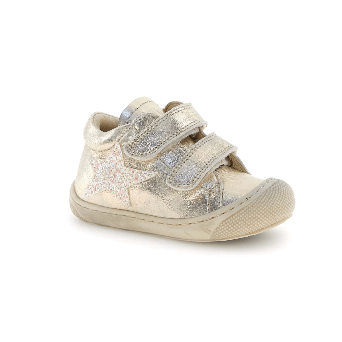 Naturino Toddlers (Sizes 19 - 22) Kolde VL Pink Glitter Star/Metallic Leather - 1105764 - Tip Top Shoes of New York