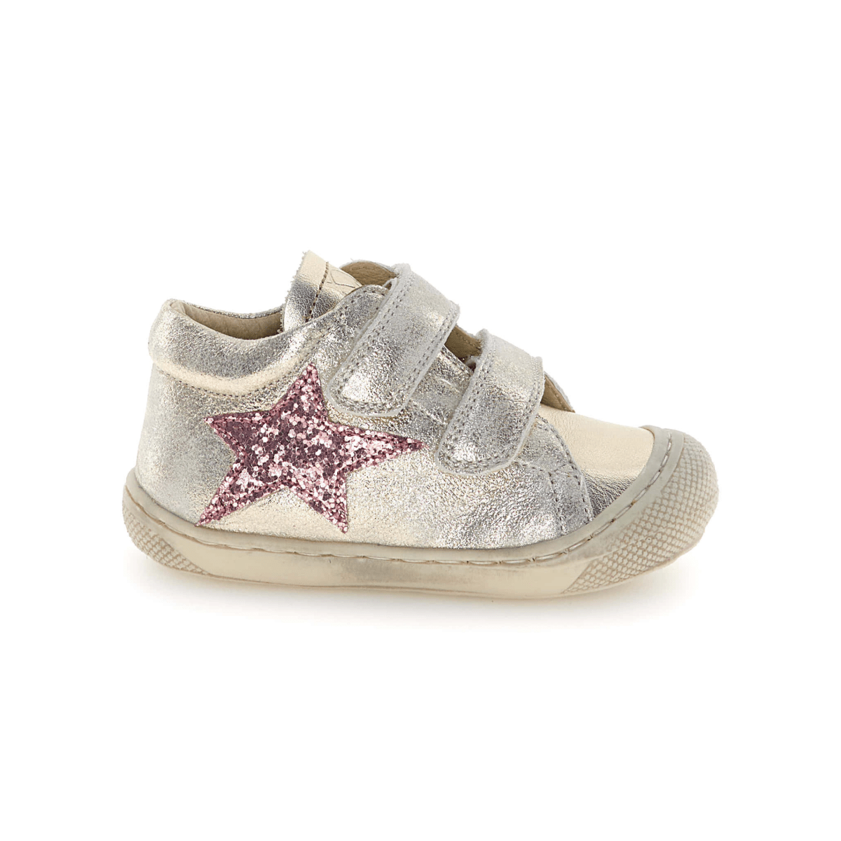 Naturino Toddler's (Sizes 19 - 22) Kolde VL Silver/Pink Glitter - 1099847 - Tip Top Shoes of New York