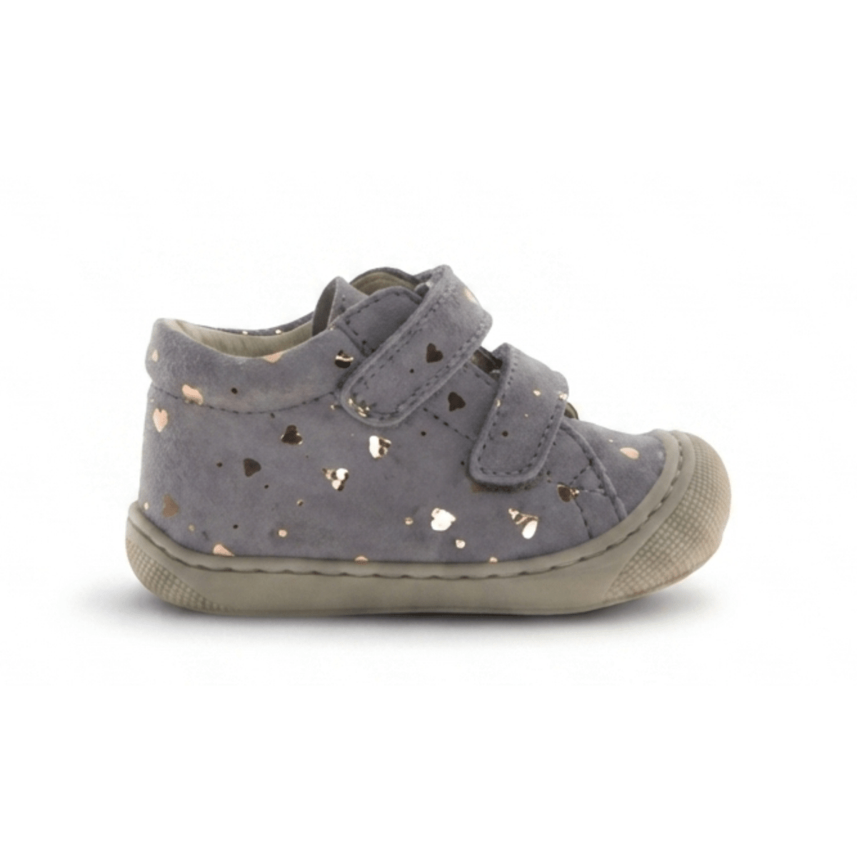 Naturino Toddlers (Sizes 19-23) Cocoon VL Grey/Gold Love Suede - 1112564 - Tip Top Shoes of New York