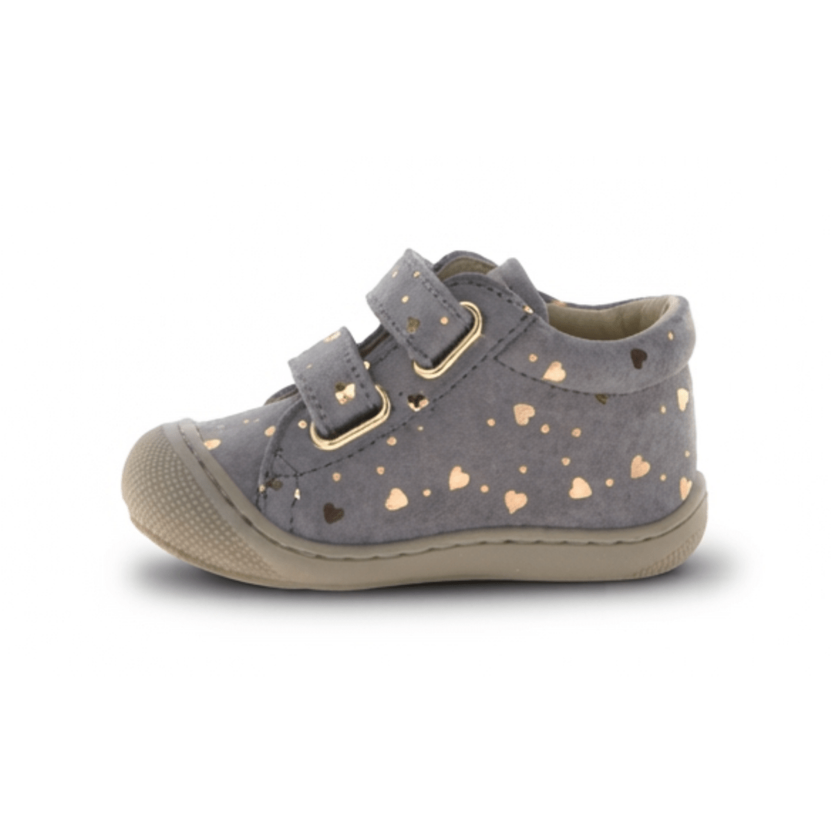 Naturino Toddlers (Sizes 19-23) Cocoon VL Grey/Gold Love Suede - 1112564 - Tip Top Shoes of New York