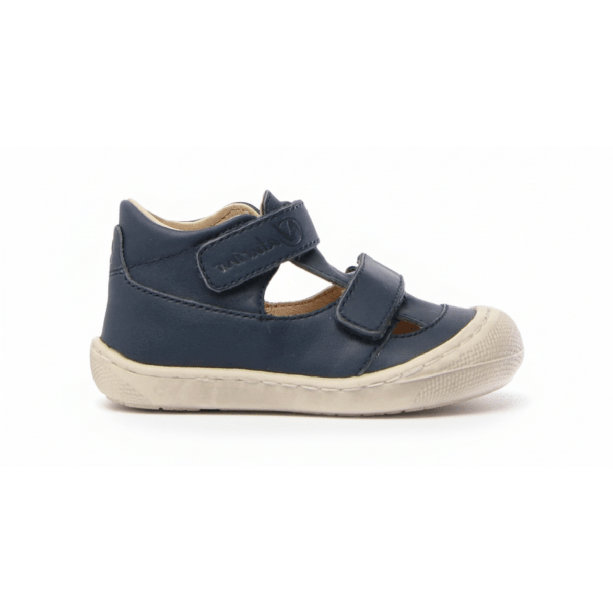 Naturino Toddlers (Sizes 19 - 23) Puffy Navy Leather Open T - Strap - 1082287 - Tip Top Shoes of New York