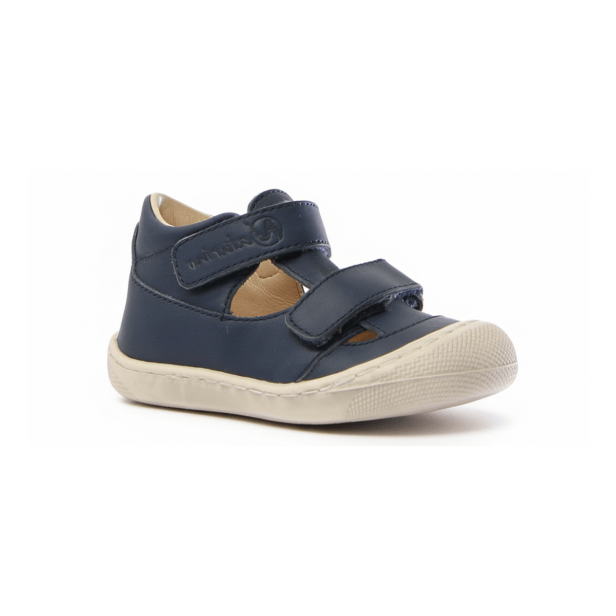 Naturino Toddlers (Sizes 19 - 23) Puffy Navy Leather Open T - Strap - 1082287 - Tip Top Shoes of New York