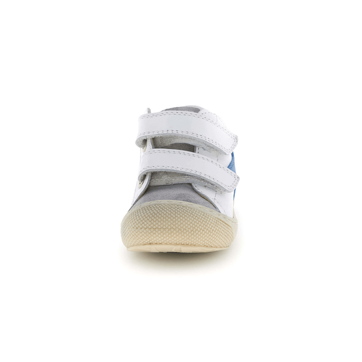 Naturino Toddlers (Sizes 20 - 23) Kolde VL White Leather/Blue Star/Grey Suede - 1105730 - Tip Top Shoes of New York