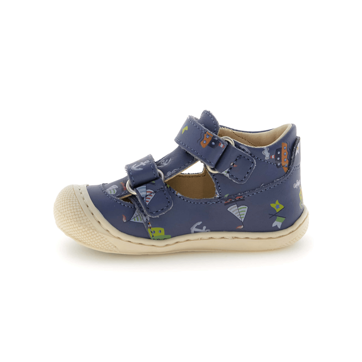 Naturino Toddlers (Sizes 20 - 23) Puffy Navy Nautical Open T - Strap - 1105953 - Tip Top Shoes of New York