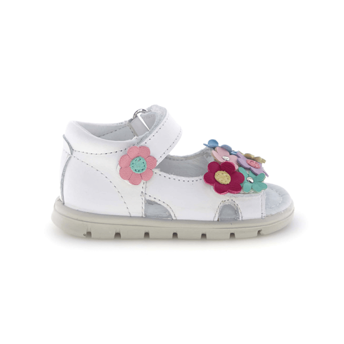 Naturino Toddlers (Sizes 21 - 25) Slammy White/Multicolor Flowers - 1106162 - Tip Top Shoes of New York