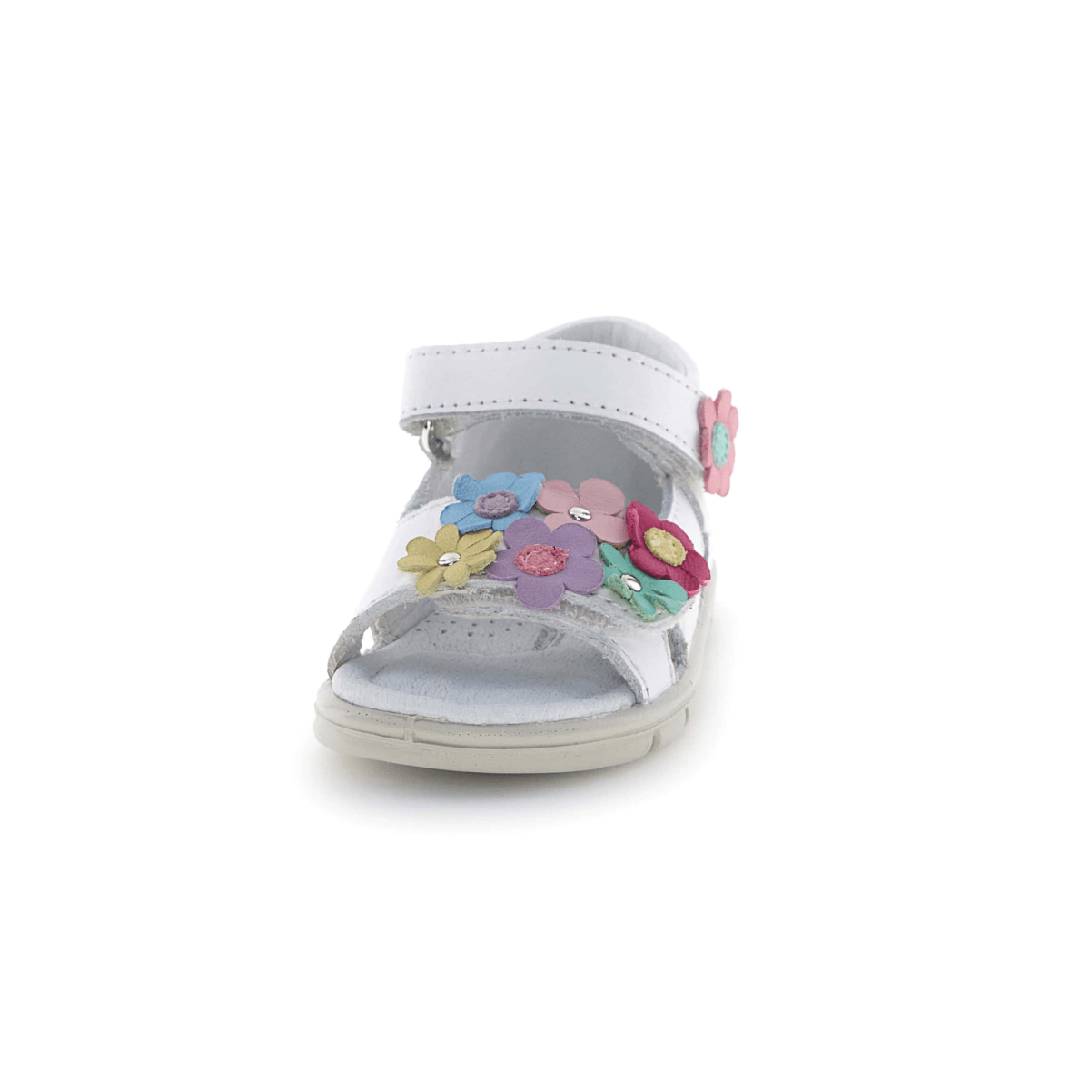 Naturino Toddlers (Sizes 21 - 25) Slammy White/Multicolor Flowers - 1106162 - Tip Top Shoes of New York