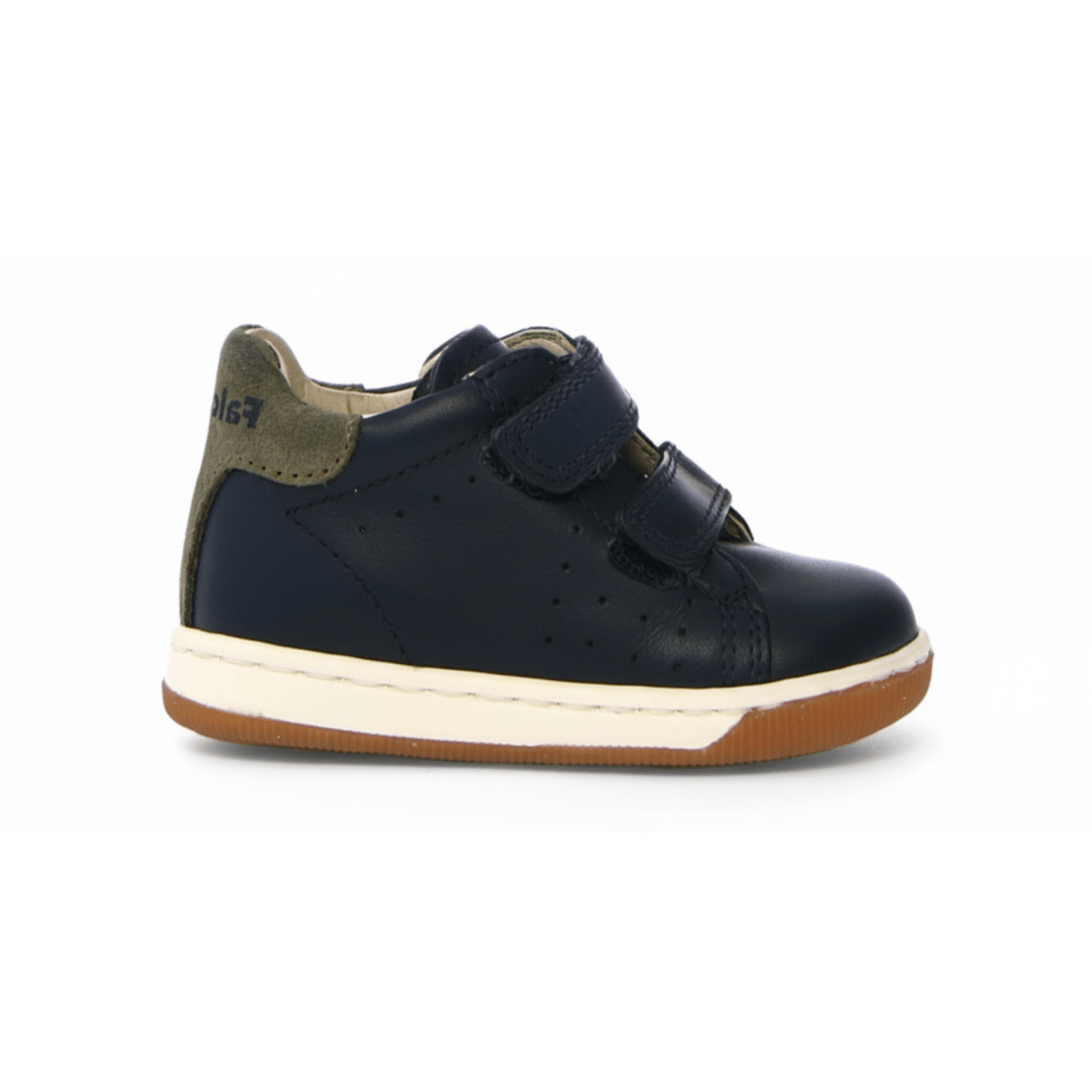 Naturino Toddlers (Sizes 21 - 26) Falcotto Adam VL Navy Leather/Green Suede/White Sole - 1087675 - Tip Top Shoes of New York