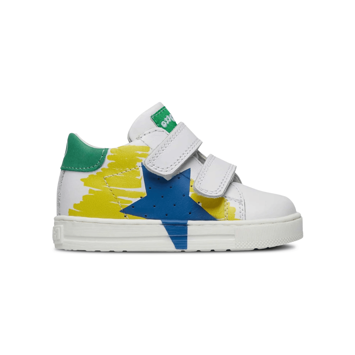 Naturino Toddler's (Sizes 21 - 26) Falcotto Salazar Painted VL White/Azure/Yellow/Green Leather - 1093987 - Tip Top Shoes of New York