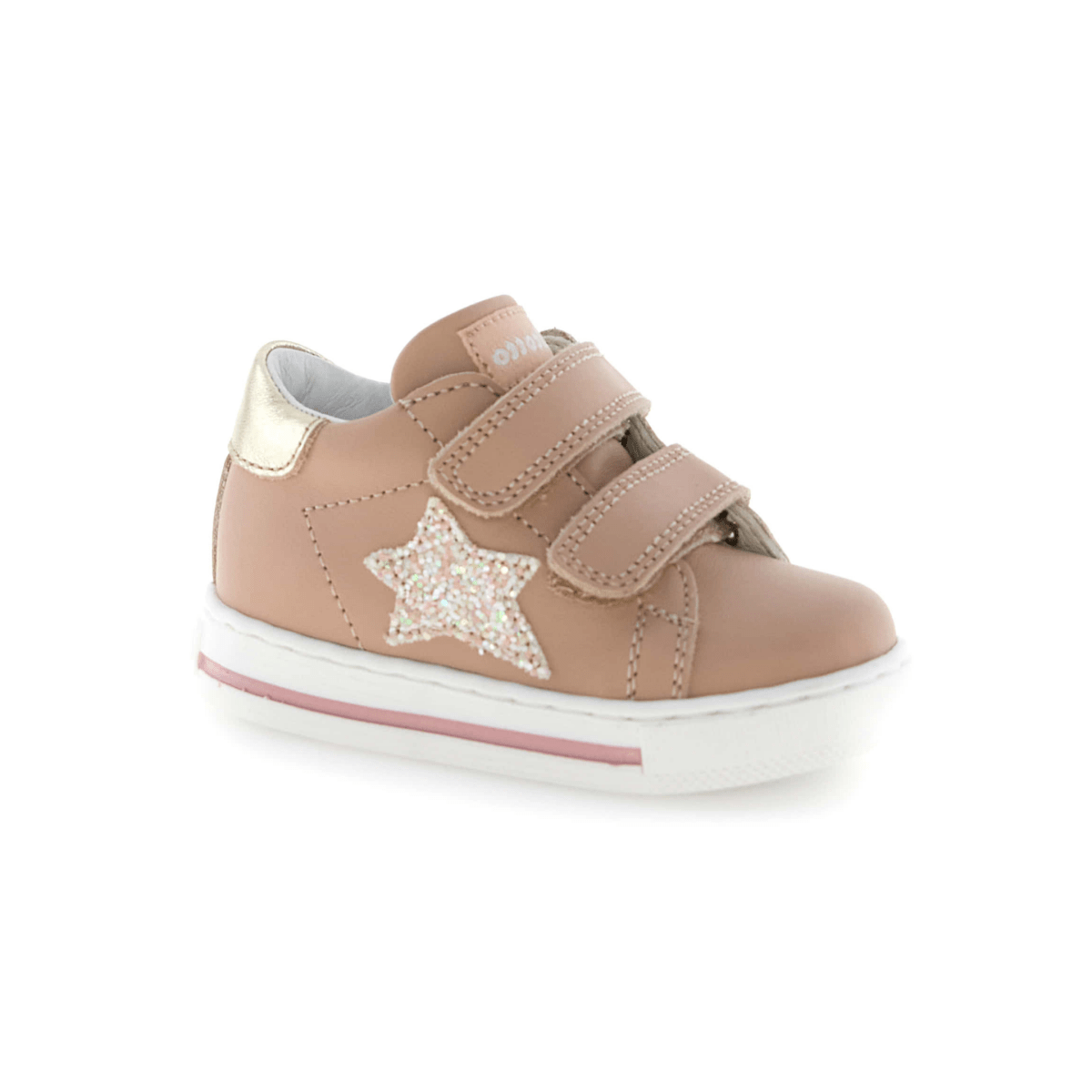Naturino Toddlers (Sizes 21 - 26) Falcotto Sasha VL Metallic/Glitter Star/Pink Leather - 1106117 - Tip Top Shoes of New York
