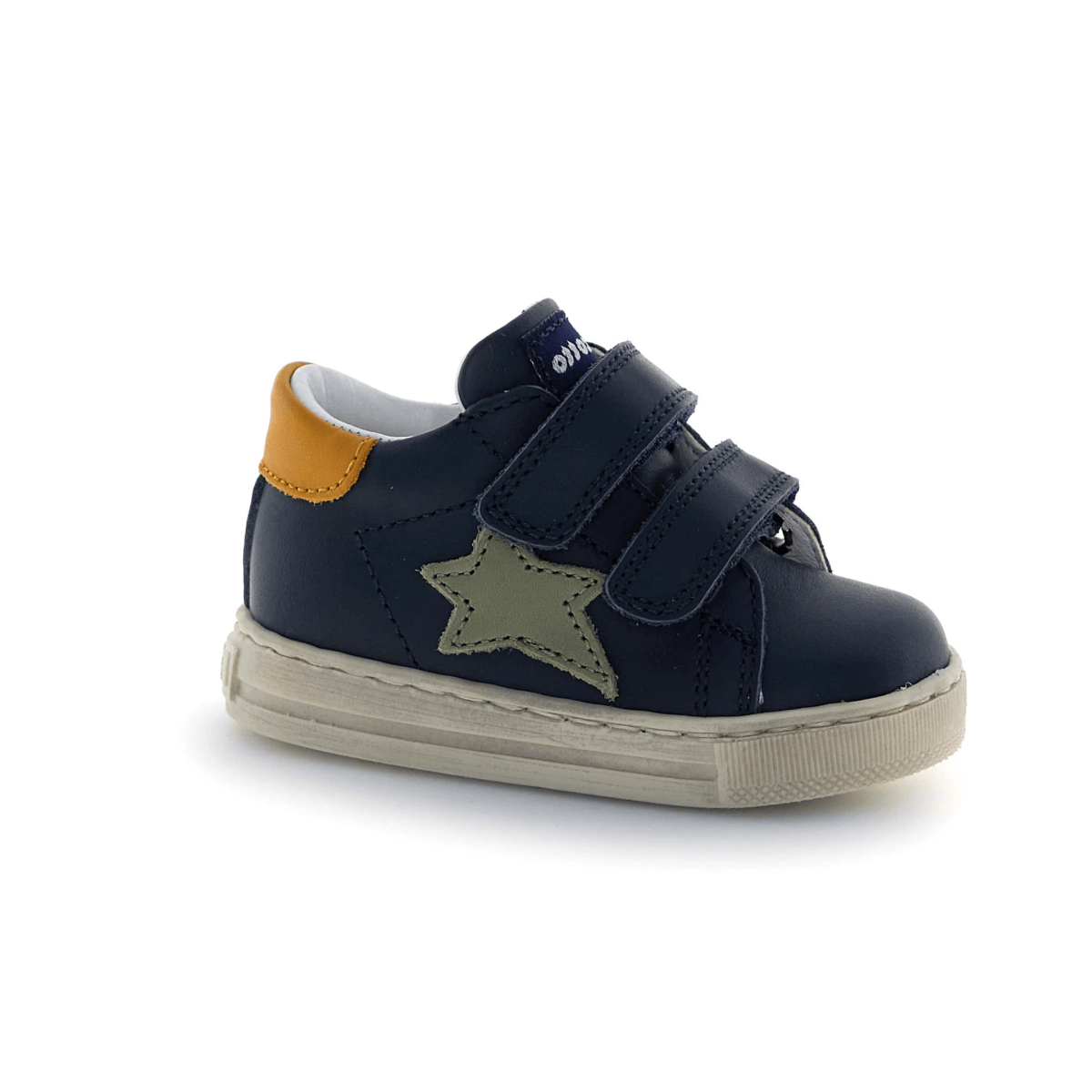 Naturino Toddlers (Sizes 21-26) Sasha VL Olive Star/Navy Leather - 1112764 - Tip Top Shoes of New York