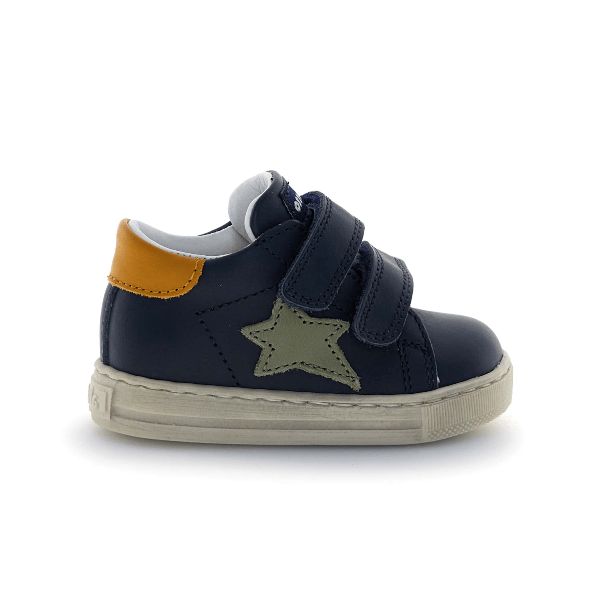 Naturino Toddlers (Sizes 21-26) Sasha VL Olive Star/Navy Leather - 1112764 - Tip Top Shoes of New York