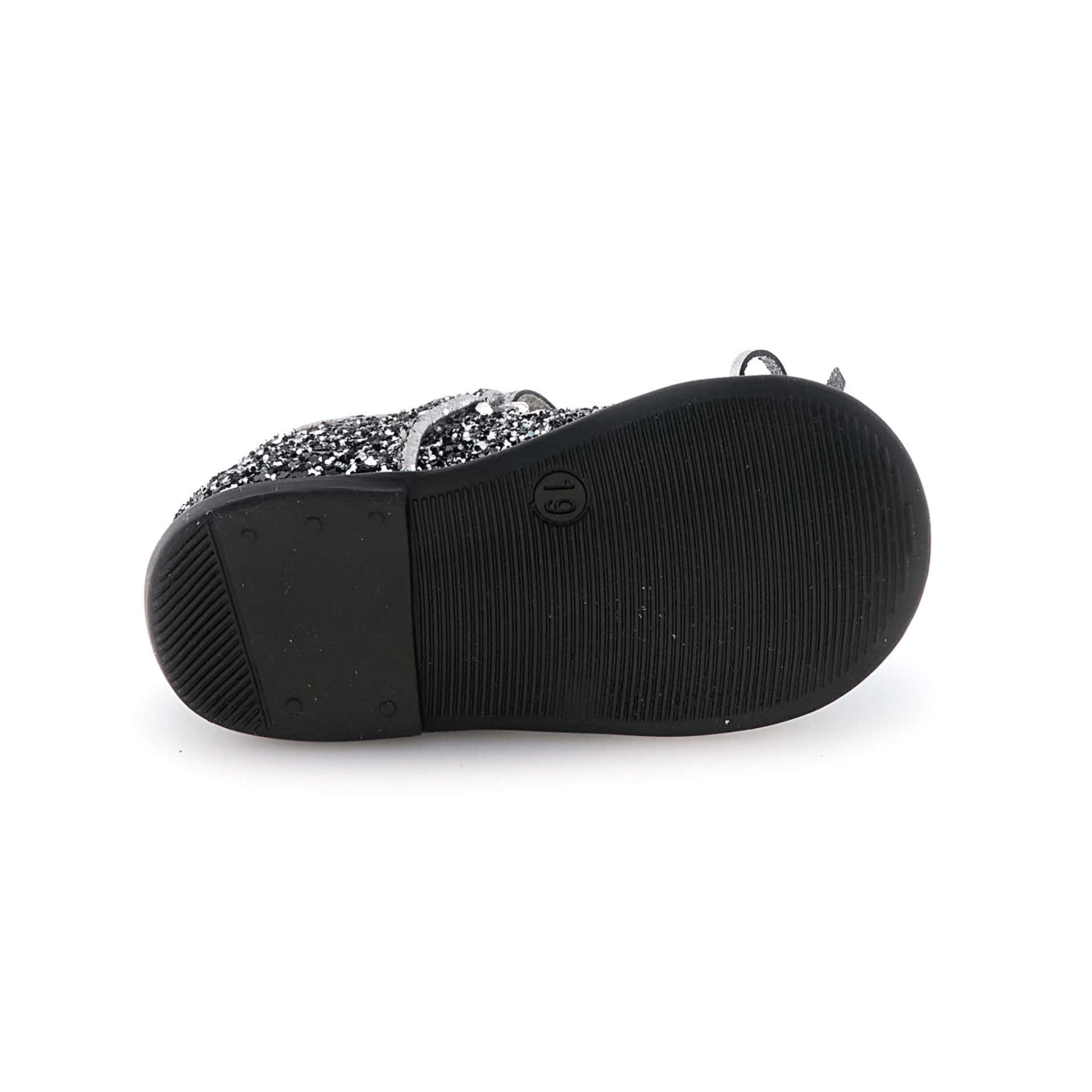 Naturino Toddler's (Sizes 22 - 26) Ballet Black/Silver Glitter Mary Jane - 1099961 - Tip Top Shoes of New York