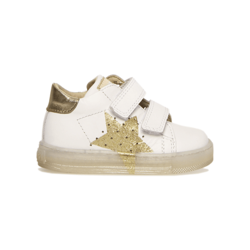 Naturino Toddler's (Sizes 22 - 26) Falcotto Venus VL White/Gold Leather - 1094049 - Tip Top Shoes of New York