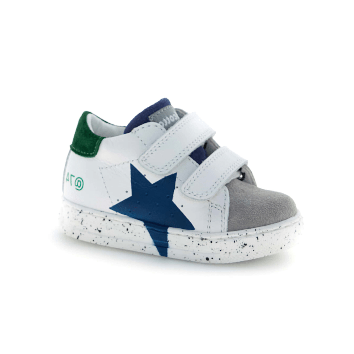 Naturino Toddlers (Sizes 22-26) Salazar 3 VL Grey/Blue/White Leather - 1112781 - Tip Top Shoes of New York