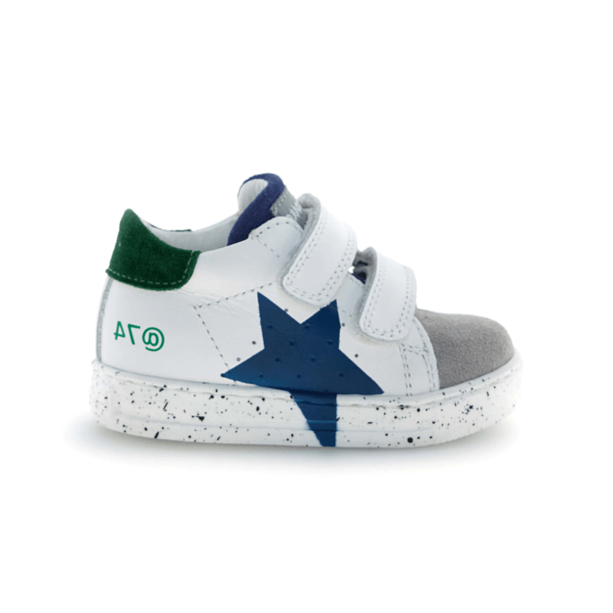 Naturino Toddlers (Sizes 22-26) Salazar 3 VL Grey/Blue/White Leather - 1112781 - Tip Top Shoes of New York