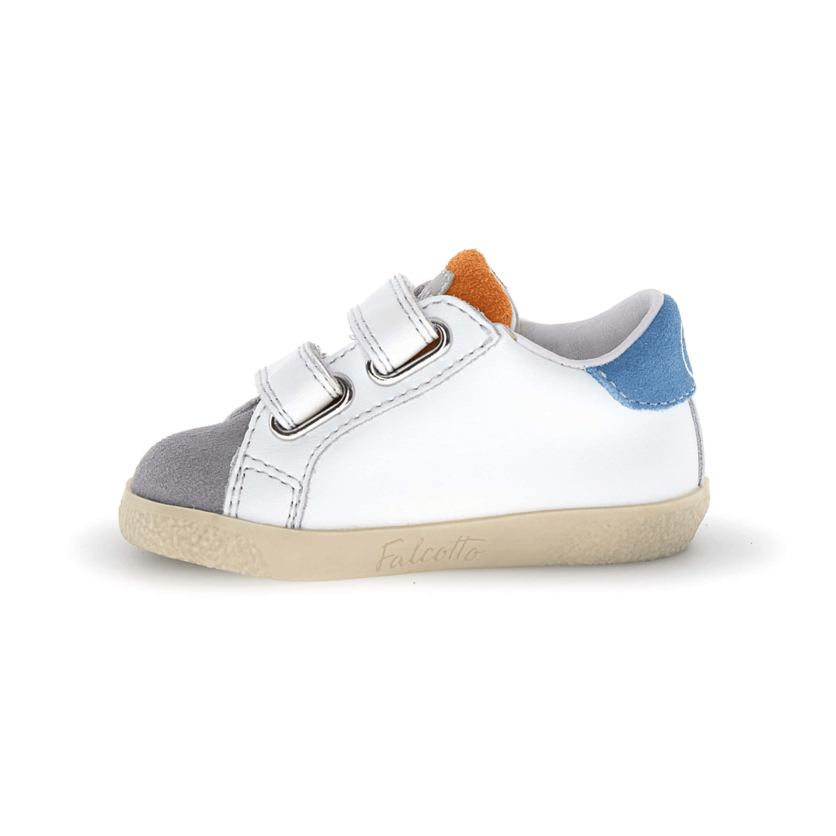 Naturino Toddlers (Sizes 22 - 27) Alnoite 2 VL White/Green Star/Grey Toe - 1105997 - Tip Top Shoes of New York