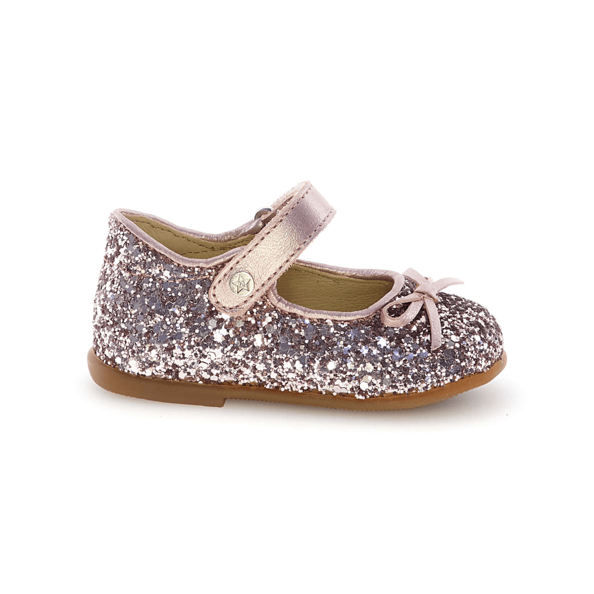 Naturino Toddlers (Sizes 22-27) Ballet Silver Glitter/Pink Metallic - 1112823 - Tip Top Shoes of New York