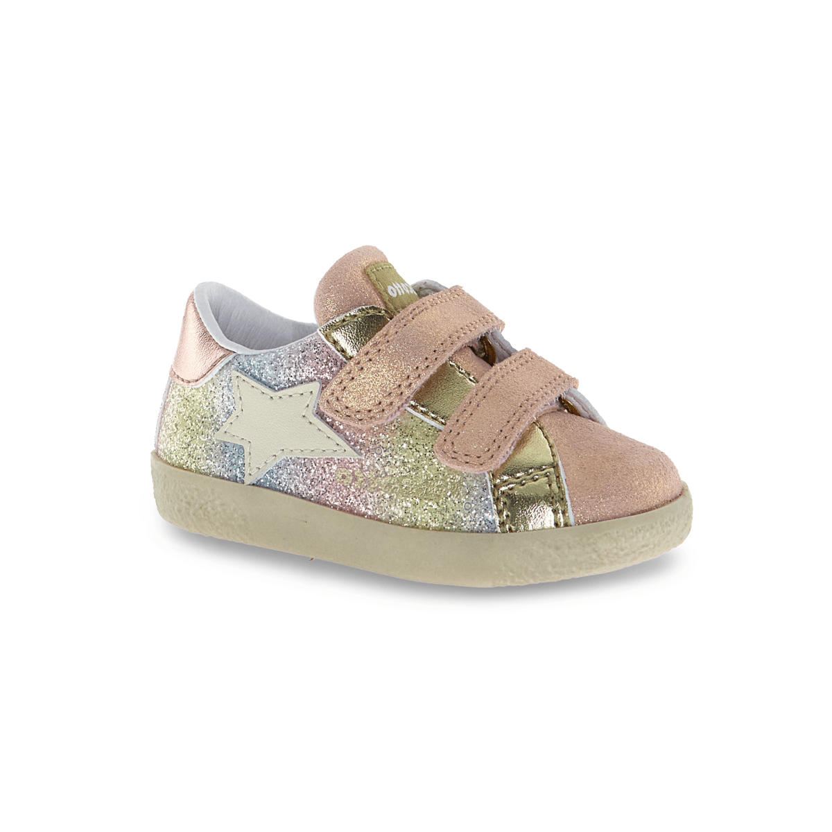 Naturino Toddlers' (Sizes 22 - 27) Falcotto Alnoite 2 VL Gold/Pink/Multicolor Glitter - 1100583 - Tip Top Shoes of New York