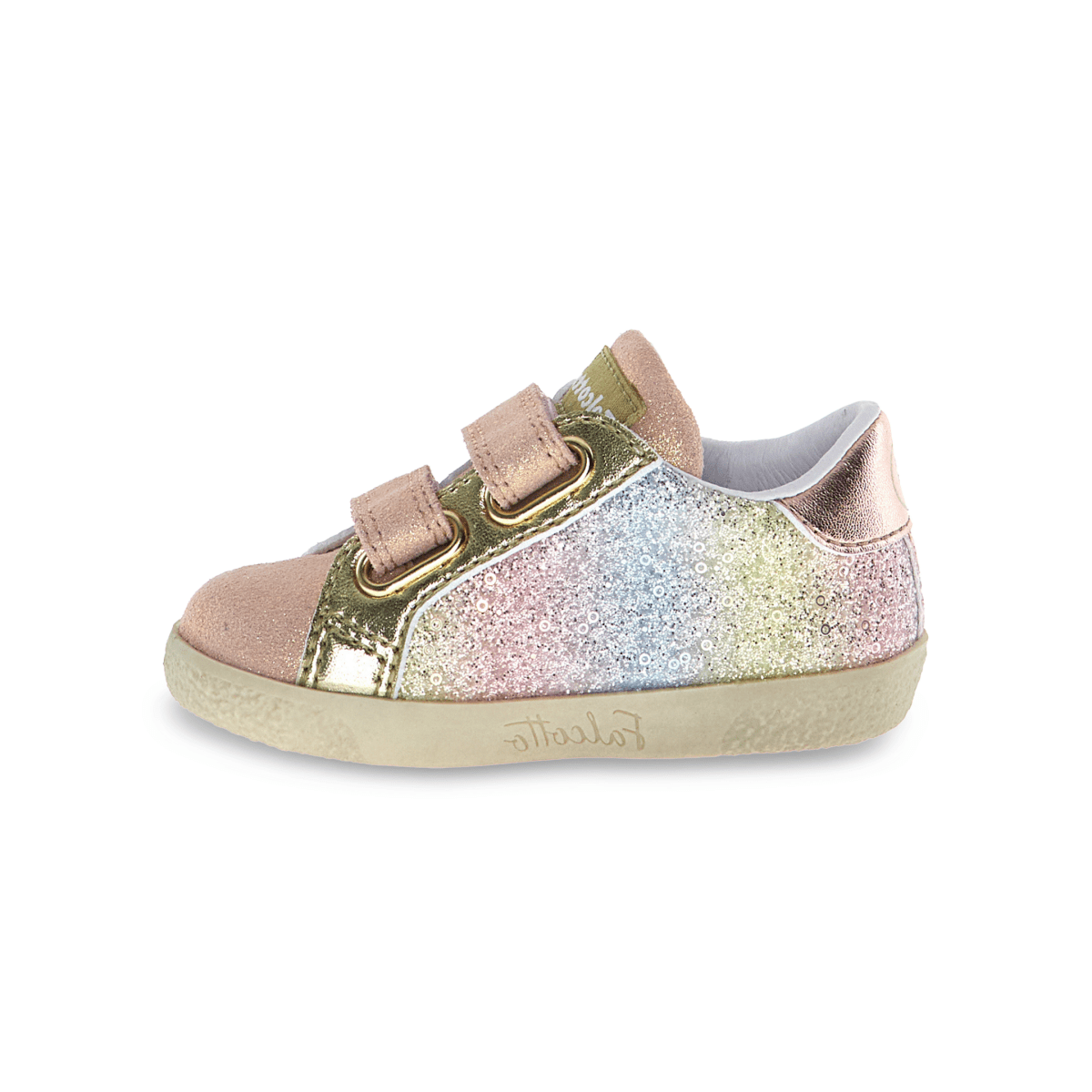 Naturino Toddlers' (Sizes 22 - 27) Falcotto Alnoite 2 VL Gold/Pink/Multicolor Glitter - 1100583 - Tip Top Shoes of New York