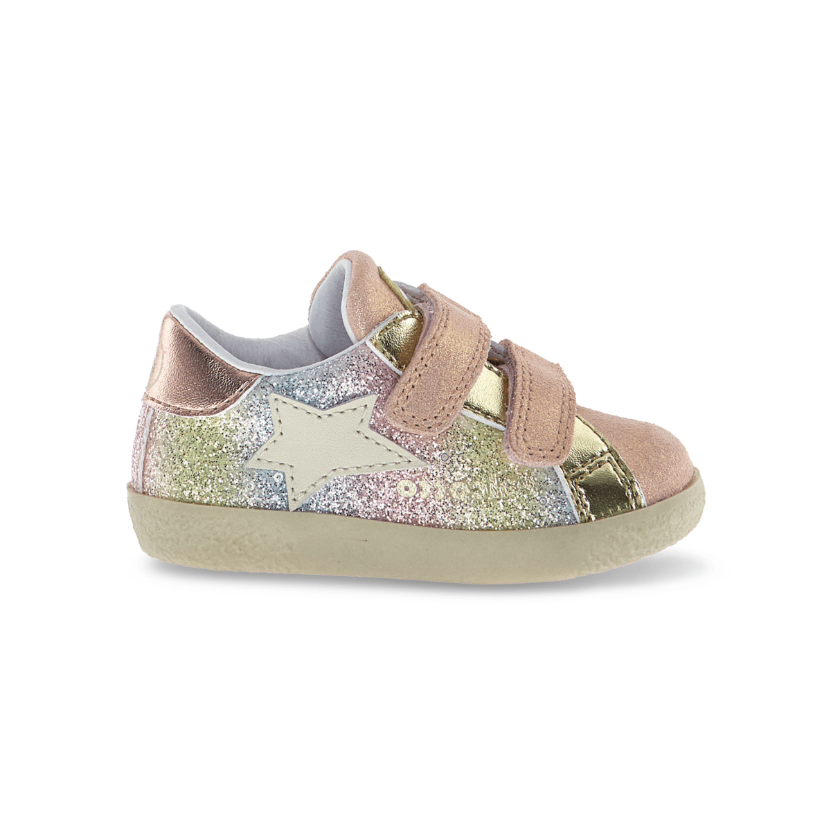 Naturino Toddlers' (Sizes 22 - 27) Falcotto Alnoite 2 VL Gold/Pink/Multicolor Glitter - 1100583 - Tip Top Shoes of New York