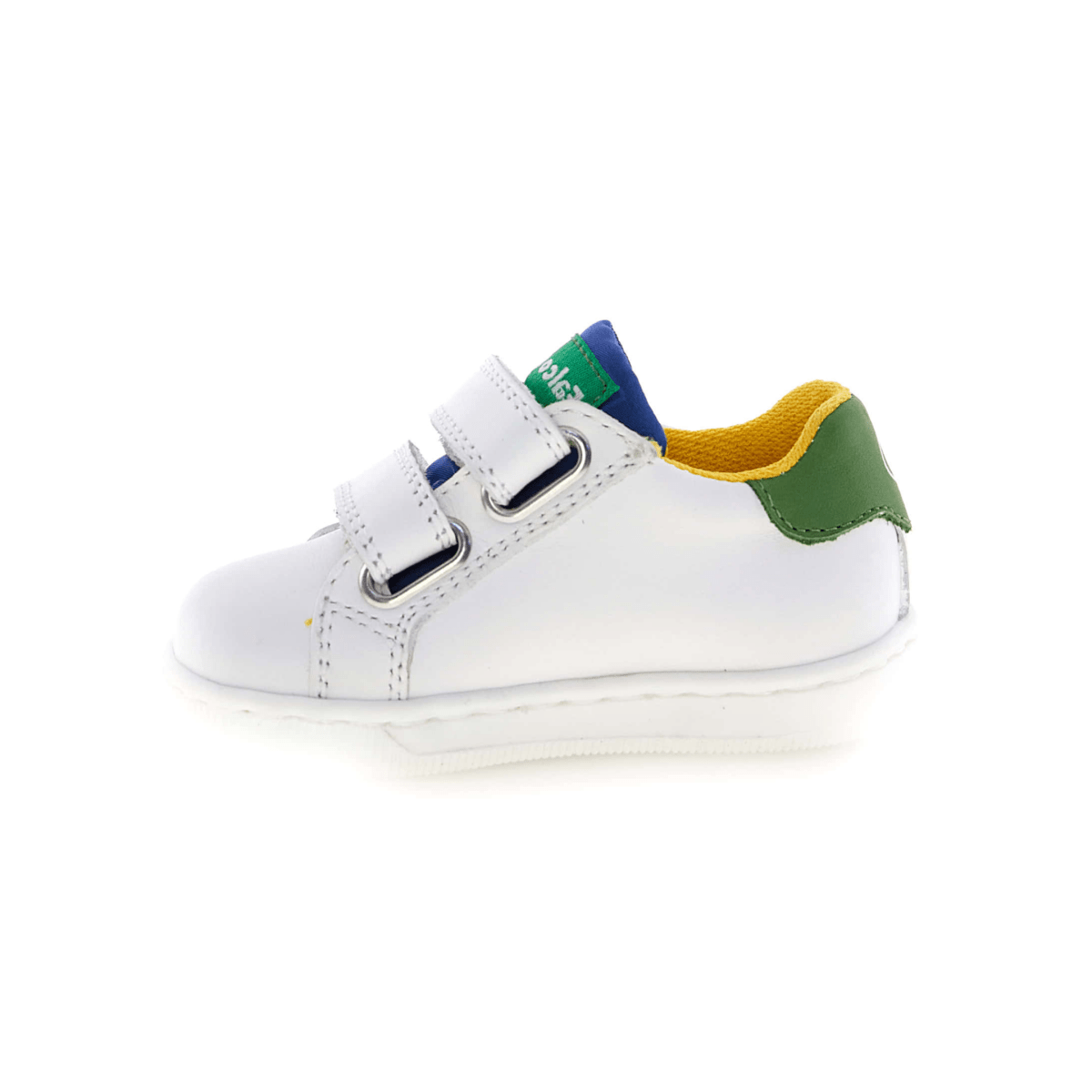 Naturino Toddlers (Sizes 22 - 27) Kiner VL White/Blue/Green Leather - 1105989 - Tip Top Shoes of New York