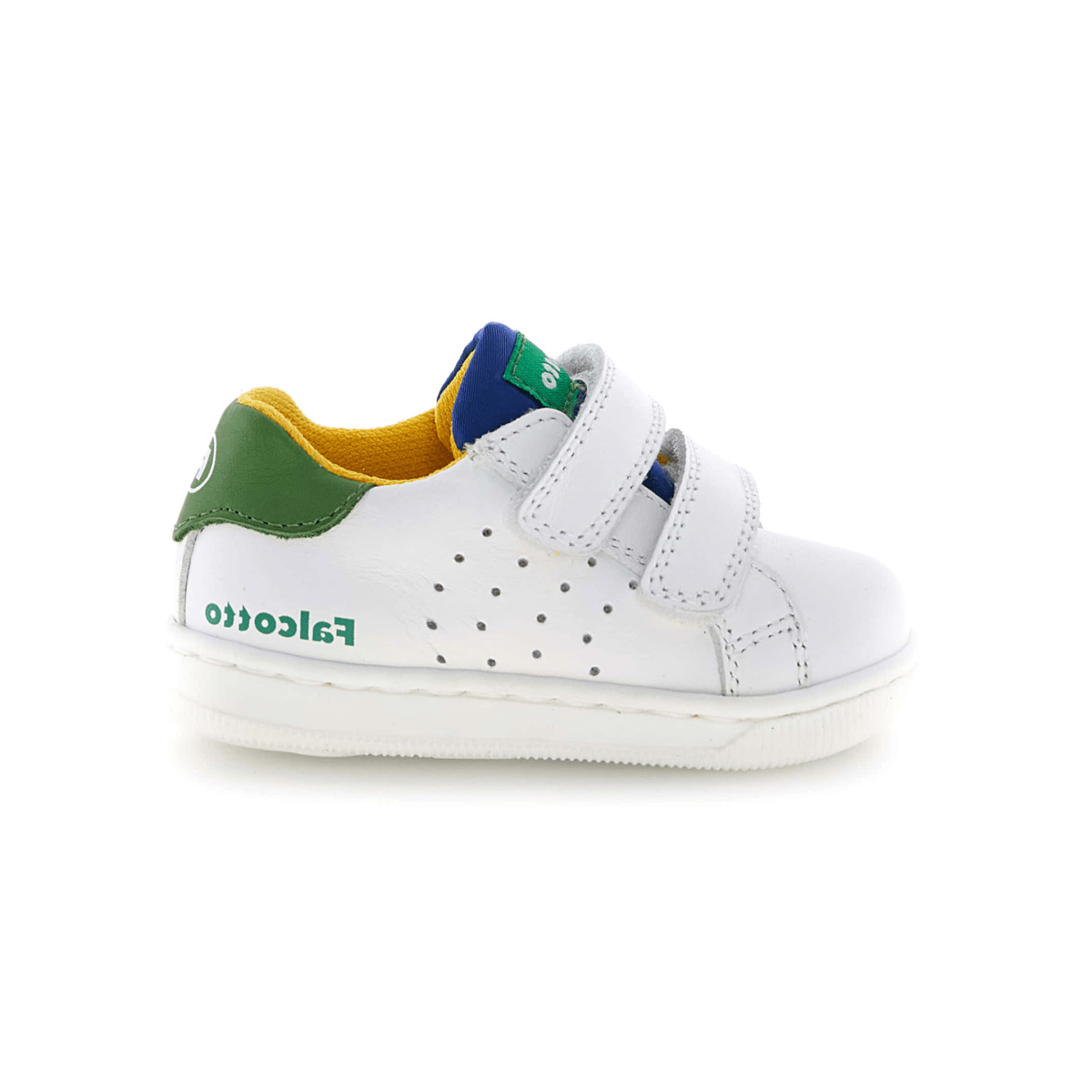 Naturino Toddlers (Sizes 22 - 27) Kiner VL White/Blue/Green Leather - 1105989 - Tip Top Shoes of New York