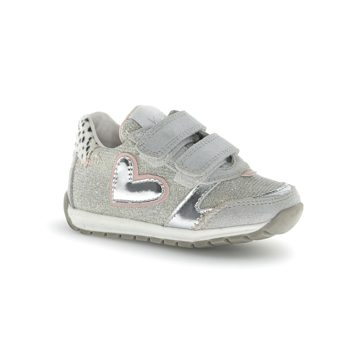 Naturino Toddlers (Sizes 23-27) Quelly 4 VL Silver Heart - 1112705 - Tip Top Shoes of New York