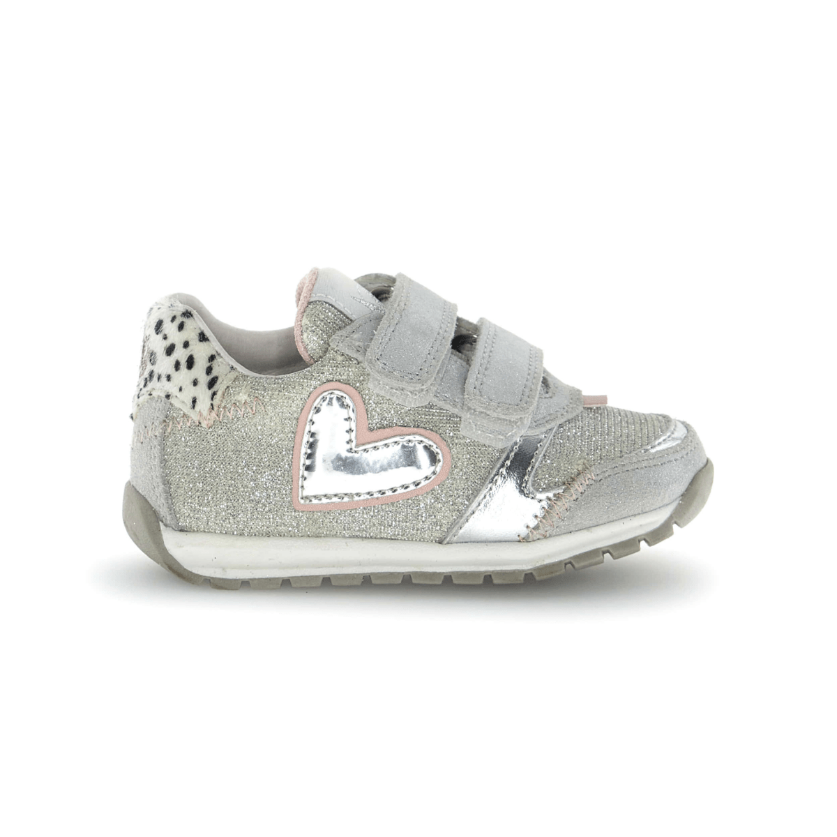 Naturino Toddlers (Sizes 23-27) Quelly 4 VL Silver Heart - 1112705 - Tip Top Shoes of New York