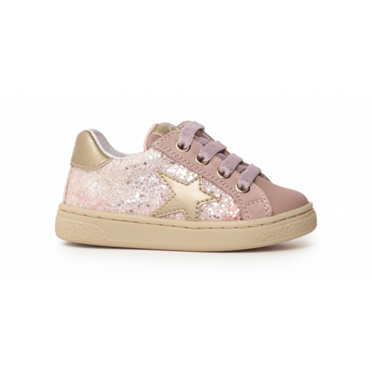 Naturino Toddlers (Sizes 33 - 35) Pinn Zip Pink/Gold/Glitter - 1093872 - Tip Top Shoes of New York
